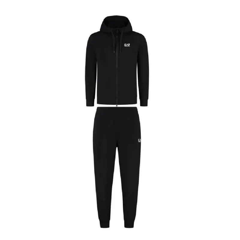 ea7 tuta fit regular uomo nera